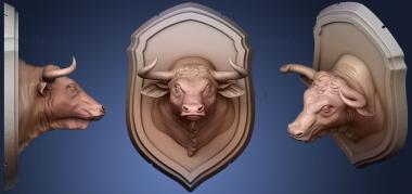 3D model Bull Head On Mount (STL)